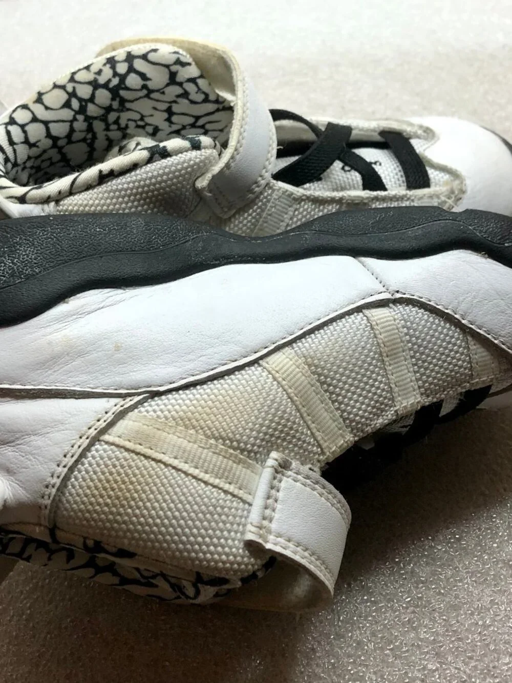 Nike Air Jordan 6 Rings TD Shoes White Black 323420-107 Toddler Infant Size 10C